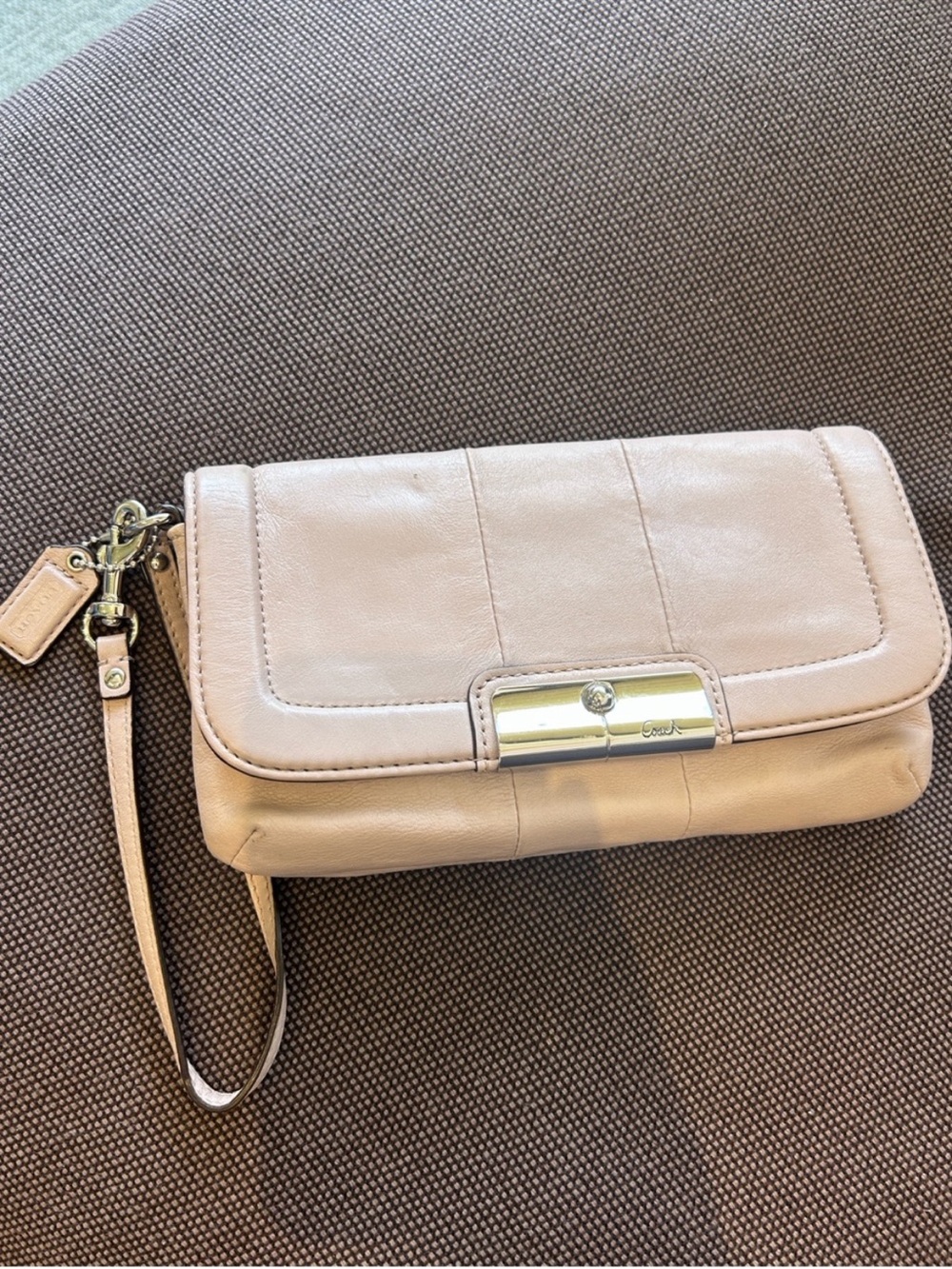 Coach Blush handbag or wristlet with Silver Hardware EUC